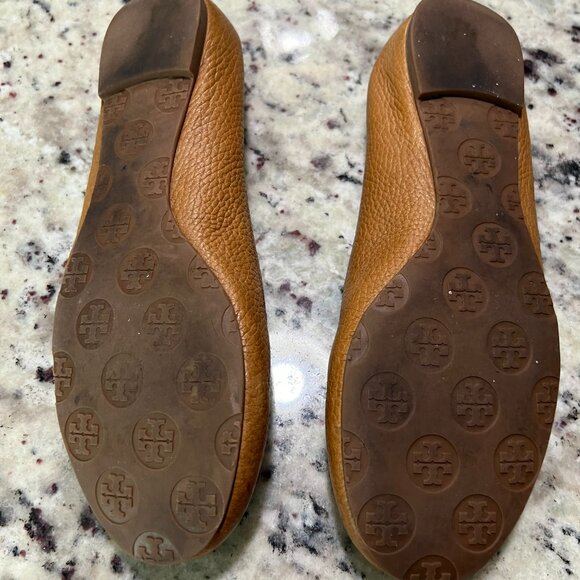 Tory Burch Reva Ballet Flat - Royal Tan - Size 8 - Picture 2 of 2